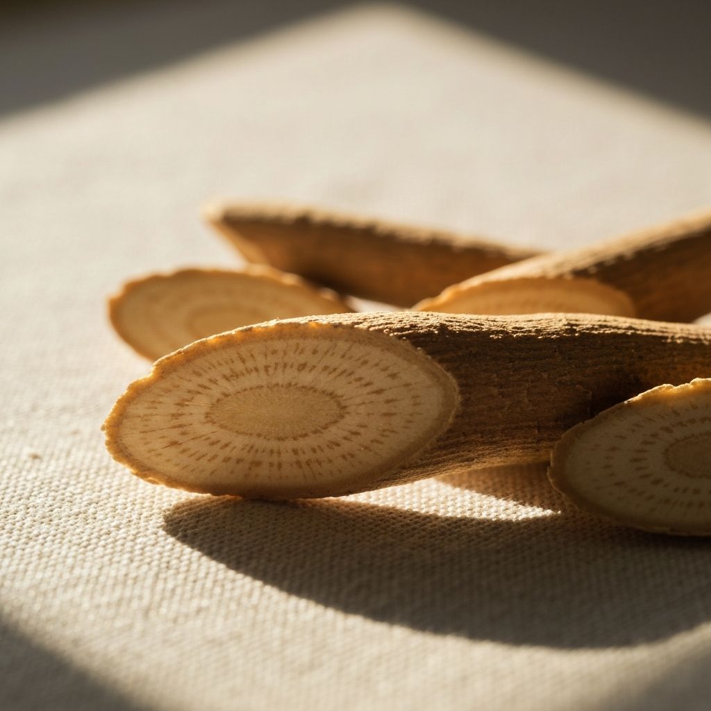 Ashwagandha root macro photography